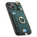 iPhone 12 Pro Max Retro Skin-feel Ring Card Bag Phone Case with Hang Loop - Green