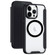 iPhone 12 Pro Max RFID Blocking Adsorption Flip MagSafe Leather Phone Case - Black