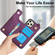 iPhone 12 Pro Max RFlD Anti-theft Double Buckle Ring Zipper Card Phone Case - Dark Purple