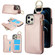iPhone 12 Pro Max RFlD Anti-theft Double Buckle Ring Zipper Card Phone Case - Rose Gold