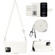 iPhone 12 Pro Max Rhombic Texture Flip Leather Phone Case with Long Lanyard - White