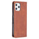 iPhone 12 Pro Max Rhombus Texture Horizontal Flip Magnetic Leather Case with Holder & Card Slots - Brown