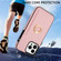 iPhone 12 Pro Max Ring Card Litchi Leather Back Phone Case - Pink