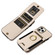 iPhone 12 Pro Max Ring Multifunctional Vertical Flip Wallet Back Cover Leather Phone Case - Beige