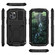 iPhone 12 Pro Max R-JUST Shockproof Waterproof Dust-proof Metal + Silicone Protective Case with Holder - Black