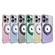 iPhone 12 Pro Max Rotation MagSafe Holder Gradient Glitter TPU Phone Case - Black