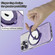 iPhone 12 Pro Max Rotation MagSafe Holder Gradient Glitter TPU Phone Case - Black