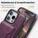 iPhone 12 Pro Max Shield Multi-functional MagSafe Card Bag Phone Case - Purple