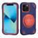 iPhone 12 Pro Max Shield PC Hybrid Silicone Phone Case - Navy+Red