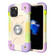 iPhone 12 Pro Max Shockproof Silicone + PC Protective Case with Dual-Ring Holder - Colorful Beige