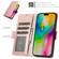 iPhone 12 Pro Max Side Buckle RFID Anti-theft Leather Phone Case - Rose Gold