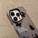 iPhone 12 Pro Max Silver Painting PC Hybrid TPU Phone Case - Ink Butterfly White