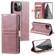 iPhone 12 Pro Max Simple 6-Card Wallet Leather Phone Case - Rose Gold