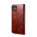 iPhone 12 Pro Max Simple Wax Crazy Horse Texture Horizontal Flip Leather Case with Card Slots & Wallet - Brown