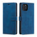 iPhone 12 Pro Max Skin Feel Anti-theft Brush Horizontal Flip Leather Phone Case - Blue