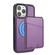 iPhone 12 Pro Max Skin Feel Detachable Card Bag Magsafe Phone Case - Purple