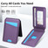 iPhone 12 Pro Max Skin Feel Detachable Card Bag Magsafe Phone Case - Purple