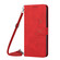 iPhone 12 Pro Max Skin Feel Heart Pattern Leather Phone Case With Lanyard - Red