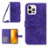 iPhone 12 Pro Max Skin Feel Sun Flower Pattern Flip Leather Phone Case with Lanyard - Dark Purple