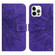 iPhone 12 Pro Max Skin Feel Sun Flower Pattern Flip Leather Phone Case with Lanyard - Dark Purple