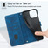 iPhone 12 Pro Max Skin-feel Embossed Leather Phone Case - Blue