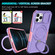 iPhone 12 Pro Max Sliding Camshield MagSafe Holder TPU Hybrid PC Phone Case - Pink Purple