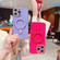 iPhone 12 Pro Max Solid Color Electroplated Metal Holder Phone Case with Lanyard - Silver White