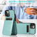 iPhone 12 Pro Max Solid Color PC + TPU Protective Case with Holder & Card Slots - Green