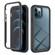iPhone 12 Pro Max Starry Sky Solid Color Series Shockproof PC + TPU Case with PET Film - Black