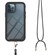 iPhone 12 Pro Max Starry Sky Solid Color Series Shockproof PC + TPU Protective Case with Neck Strap - Black