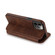 iPhone 12 Pro Max Strong Magnetic Closure PU + TPU Leather Case with Card Slots & Holder - Brown