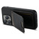 iPhone 12 Pro Max Suteni H02 Litchi Leather Card Wallet Stand Back Phone Case - Black
