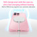 iPhone 12 Pro Max Thin Circle MagSafe Skin-feel AG Glass Phone Case - Pink