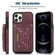 iPhone 12 Pro Max Three-fold RFID Leather Phone Case with Lanyard - Red