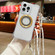 iPhone 12 Pro Max Traveler Crossbody Lanyard MagSafe Four-corner TPU Clear Phone Case - White