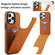 iPhone 12 Pro Max Tri-fold Holder Leather Phone Case with Card Slot - Brown