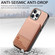 iPhone 12 Pro Max Twill Fabric Leather Vertical Flip RFID Card Bag Phone Case - Pink