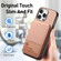 iPhone 12 Pro Max Twill Fabric Leather Vertical Flip RFID Card Bag Phone Case - Pink