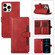 iPhone 12 Pro Max Wristband Card Slot Leather Phone Case - Red