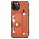 iPhone 12 Pro Max Wristband Kickstand Card Wallet Back Cover Phone Case with Tool Knife - Brown