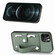 iPhone 12 Pro Max Wristband Kickstand Card Wallet Back Cover Phone Case with Tool Knife - Green