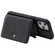 iPhone 12 Pro Max Zipper Shockproof Protective Case with Card Slots & Bracket & Photo Holder & Wallet Function - Black