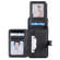 iPhone 12 Pro Max Zipper Shockproof Protective Case with Card Slots & Bracket & Photo Holder & Wallet Function - Black