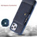 iPhone 12 Pro Max Zipper Shockproof Protective Case with Card Slots & Bracket & Photo Holder & Wallet Function - Black