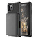 iPhone 12 Pro Max Zipper Wallet Card Bag PU Back Case - Black