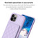 iPhone 12 / 12 Pro BF25 Square Plaid Card Bag Holder Phone Case - Purple