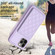 iPhone 12 / 12 Pro BF25 Square Plaid Card Bag Holder Phone Case - Purple