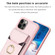 iPhone 12 / 12 Pro BF29 Organ Card Bag Ring Holder Phone Case - Pink