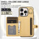iPhone 12 / 12 Pro Brushed Texture Wallet Ring Holder Phone Case - Yellow