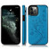 iPhone 12 / 12 Pro Butterflies Flowers Double Buckle PU + TPU Protective Case with Holder & Card Slots & Photo Frame - Blue